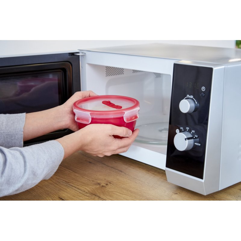 EMSA CLIP & MICRO Round Box 2.6 L Red, Transparent 1 pc(s)