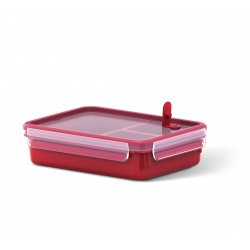 EMSA CLIP & MICRO Rectangulaire Boîte 1,2 L Rouge, Transparent 1 pièce(s)