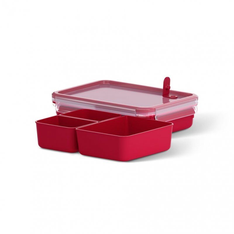 EMSA CLIP & MICRO Rectangulaire Boîte 1,2 L Rouge, Transparent 1 pièce(s)
