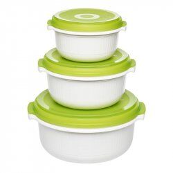 EMSA Micro Family Rond Régler Vert, Blanc 3 pièce(s)