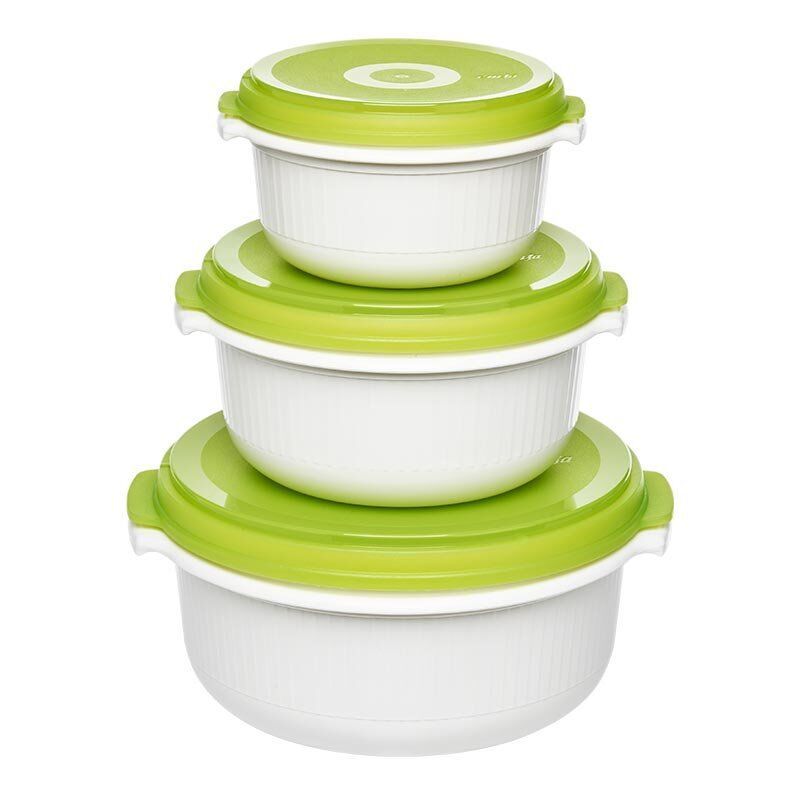 EMSA Micro Family Rond Régler Vert, Blanc 3 pièce(s)