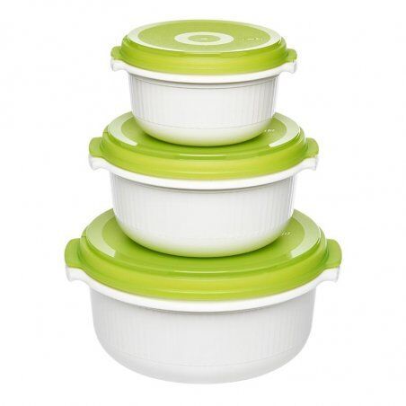 EMSA Micro Family Rond Régler Vert, Blanc 3 pièce(s)