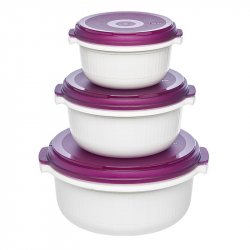 EMSA Micro Family Rond Régler Mûre, Blanc 3 pièce(s)