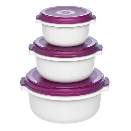 EMSA Micro Family Rond Régler Mûre, Blanc 3 pièce(s)