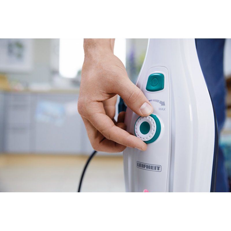 Leifheit CleanTenso Steam mop 0,55 L 1200 W Turquoise, Blanc