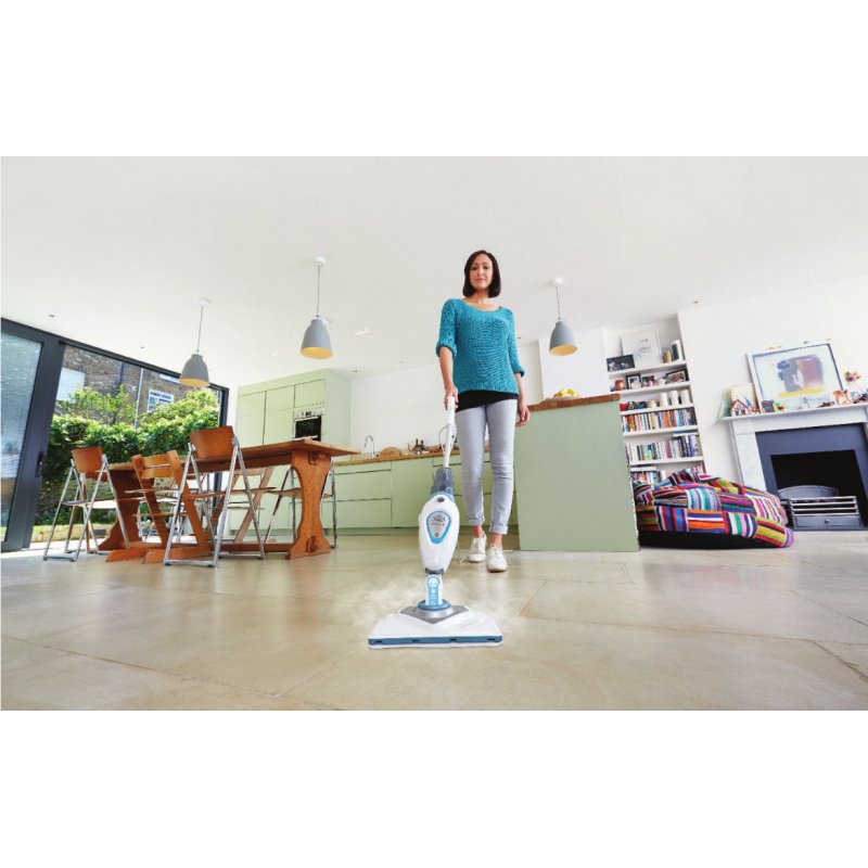 Black & Decker FSM1616 nettoyeur vapeur Steam mop 1600 W Blanc