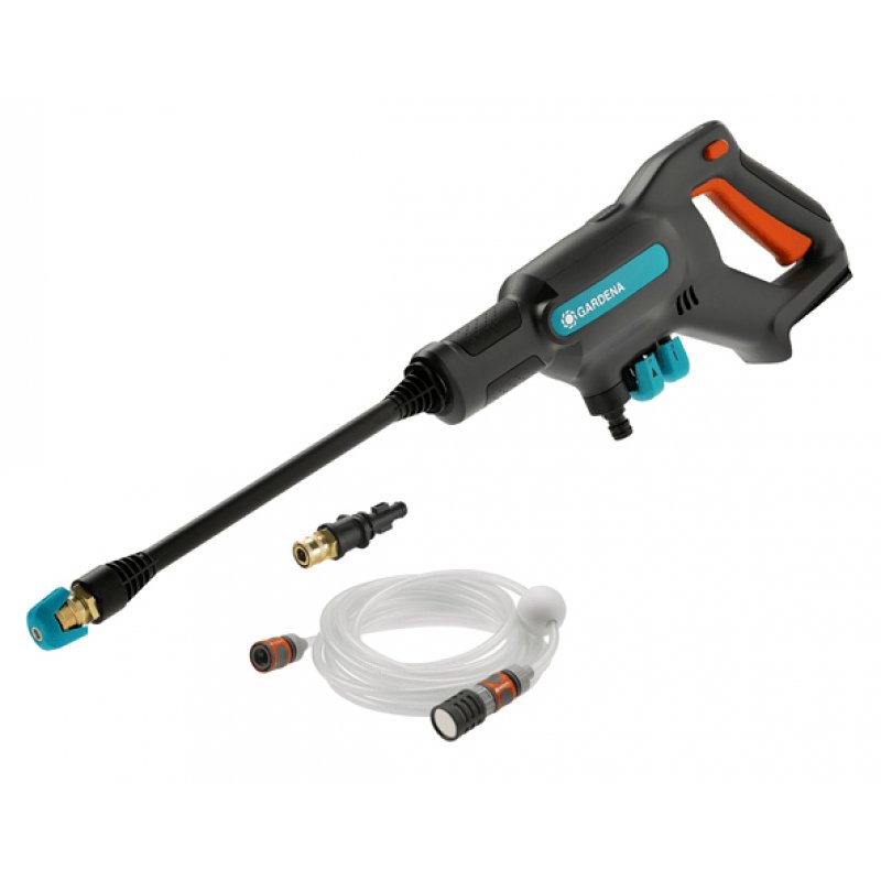 Gardena AquaClean 24/18V P4A Nettoyeur haute pression Compact Batterie 250 l/h Noir, Bleu, Orange