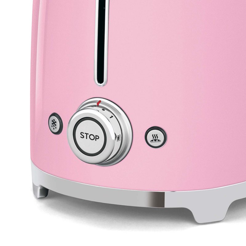 Smeg Four Slice Toaster Pink TSF02PKEU