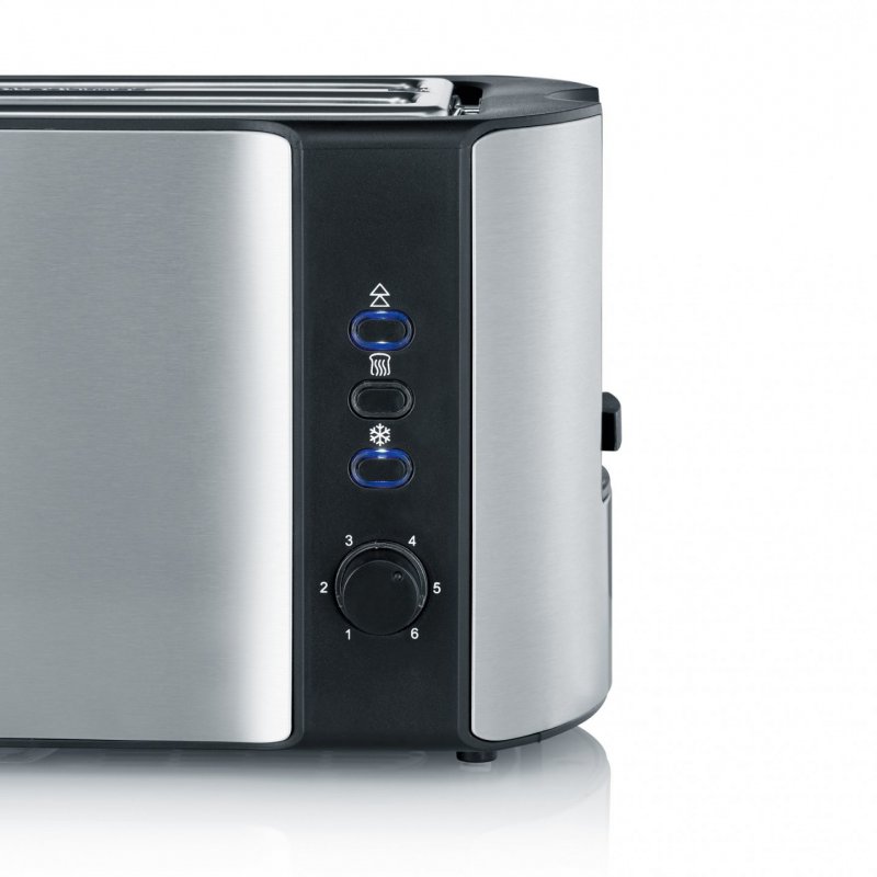 Severin AT 2590 grille-pain 2 part(s) 1400 W Noir, Argent