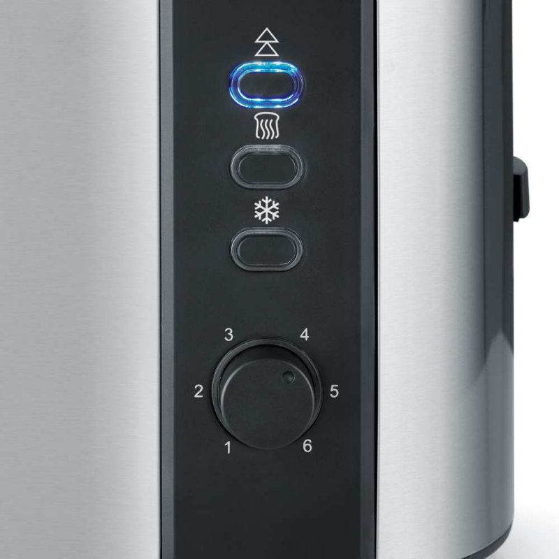 Severin AT 2589 grille-pain 2 part(s) 800 W Noir, Acier inoxydable