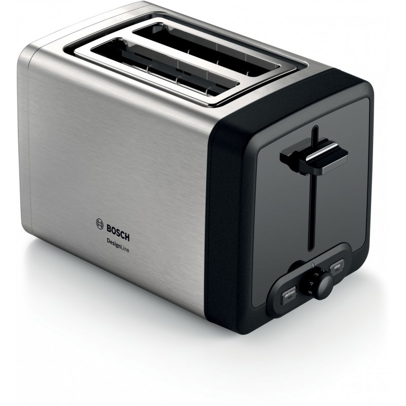 Bosch TAT4P420DE toaster 2 slice(s) 970 W Black, Silver