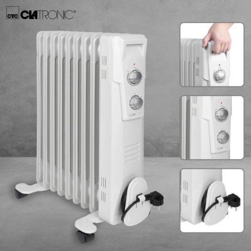 Clatronic RA 3736 Indoor White 2000 W Oil electric space heater