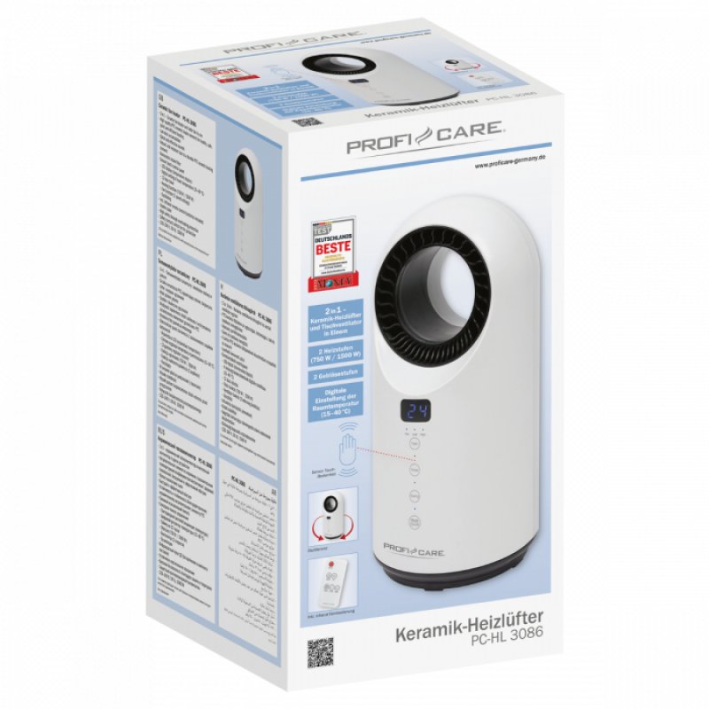 ProfiCare PC-HL 3086 Indoor White 2000 W Fan electric space heater