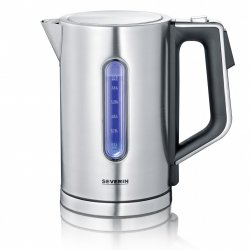 Severin WK 3418 electric kettle 1.7 L 3000 W Black, Stainless steel
