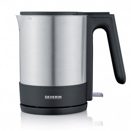 Severin WK 3409 electric kettle 1.7 L 2200 W Black, Stainless steel