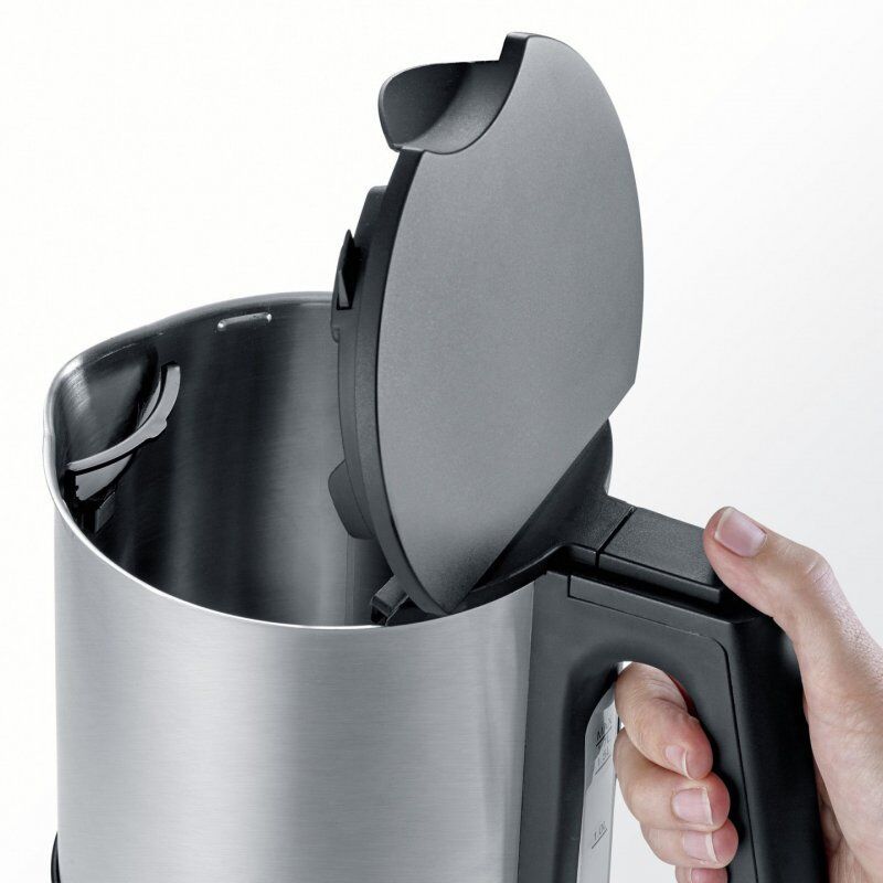 Severin WK 3409 electric kettle 1.7 L 2200 W Black, Stainless steel