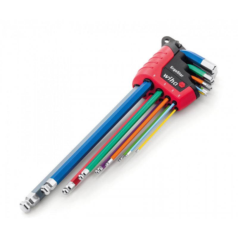 Wiha ErgoStar L-shaped hex key set Metric 9 pc(s)