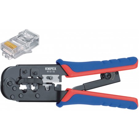 Knipex 97 51 10 SB cable crimper Crimping tool Black, Blue, Red