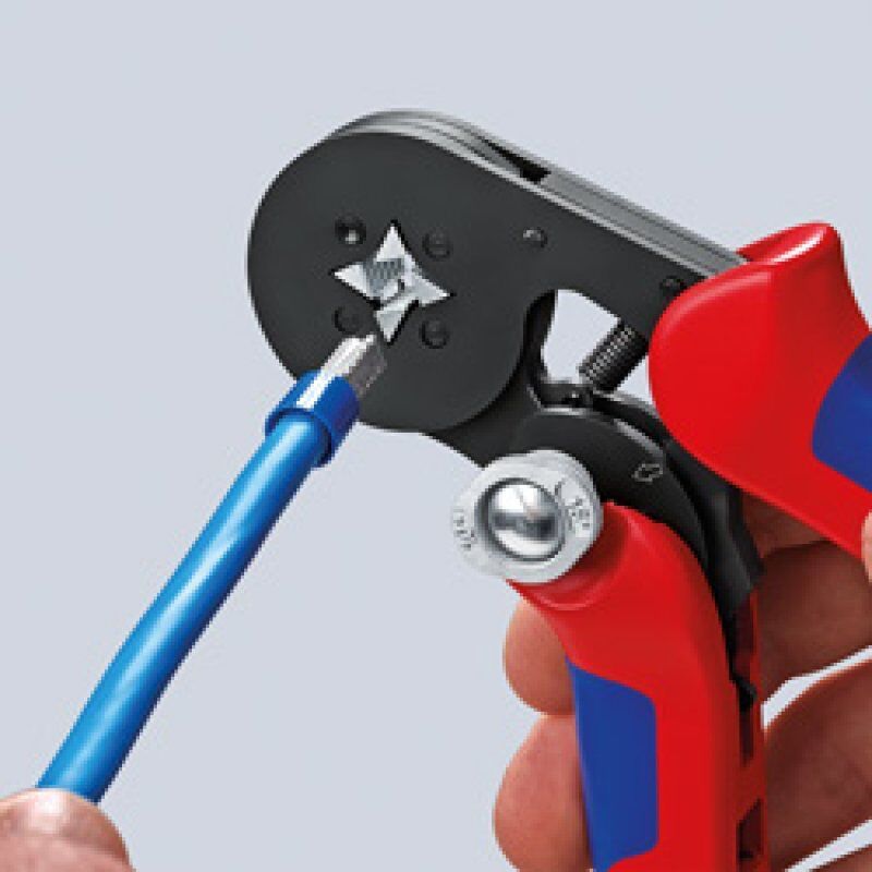 Knipex 97 53 04 SB cable crimper Crimping tool Black, Blue, Red