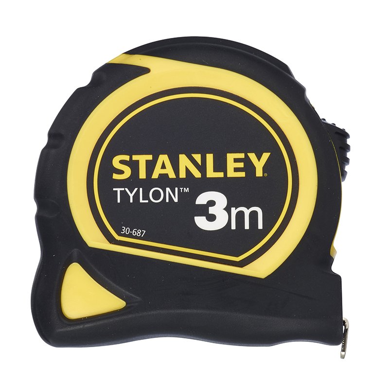 Stanley Tylon tape measure 3 m Acrylonitrile butadiene styrene (ABS), Rubber Black, Yellow