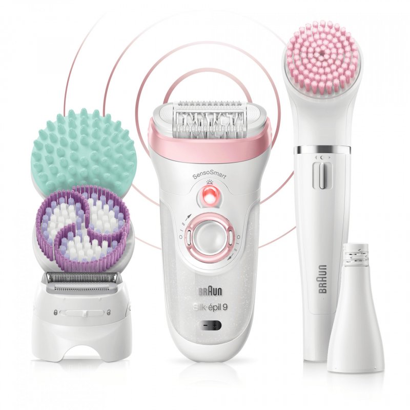 Braun Silk-épil 9 Silk-épil Beauty Set 9 9-995 Deluxe 9-in-1 Cordless Wet & Dry Hair Removal - Epilator, Shaver, Exfol