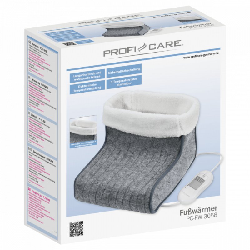 ProfiCare PC-FW 3058 chauffe-pieds 100 W Gris