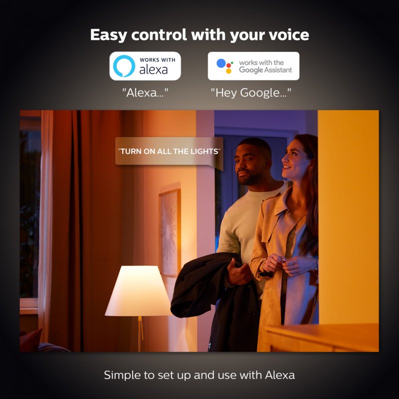 Philips Hue White and colour ambience A60 – E27 smart bulb – 800 (2-pack)
