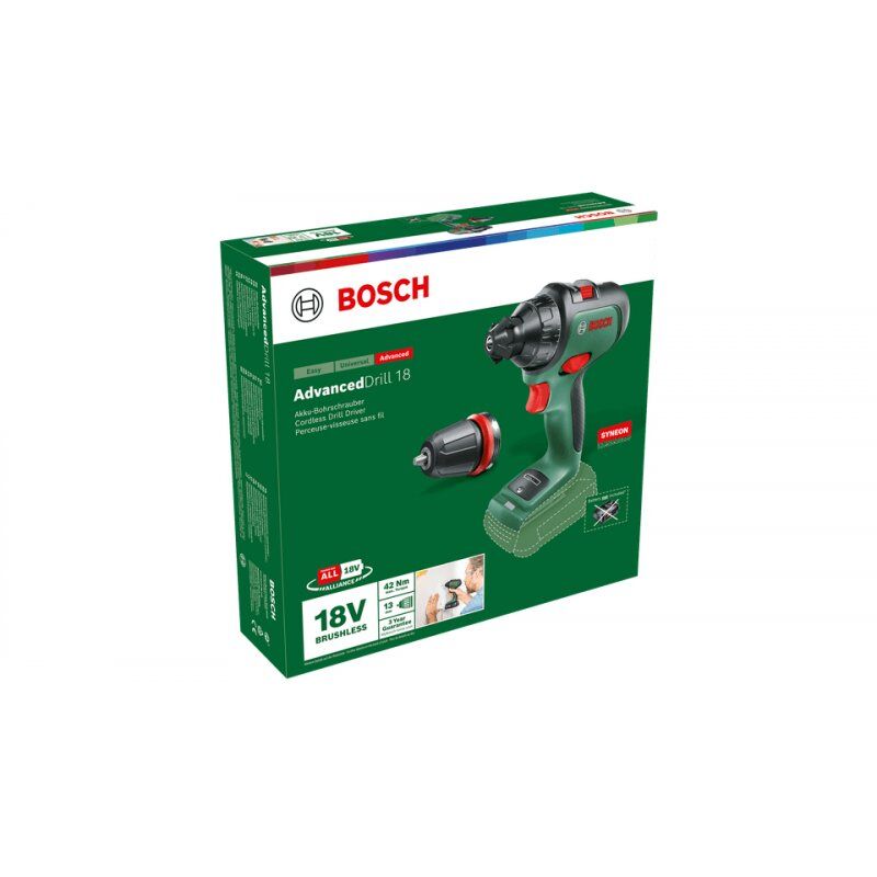 Bosch AdvancedDrill 18 1350 tr/min Sans clé 1 kg Vert