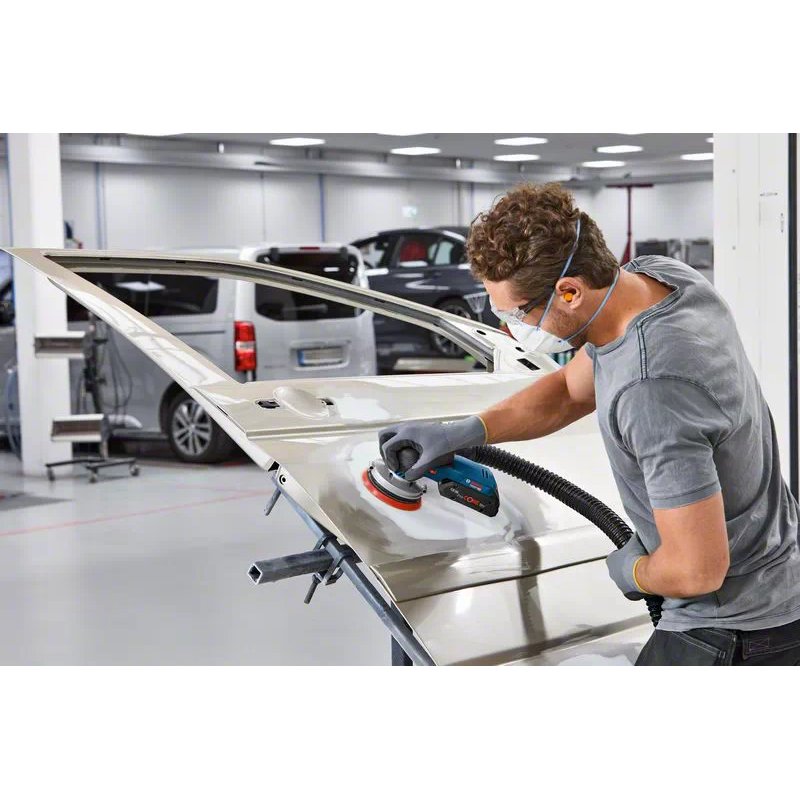 Bosch GEX 18V-125 PROFESSIONAL Ponceuse orbitale aléatoire 10000 tr/min 20000 OPM Noir, Bleu, Gris