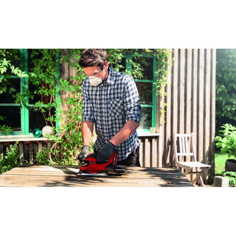 Einhell TE-OS 18/230 Li Solo Ponceuse à feuille abrasive 11000 tr/min 22000 OPM Noir, Rouge