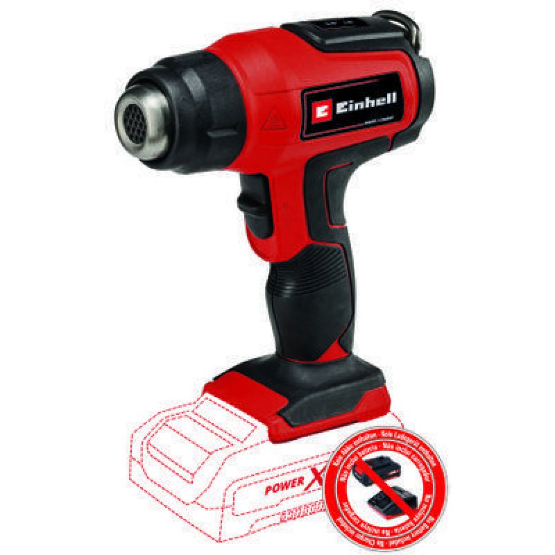Einhell TE-HA 18 Li Pistolet d’air chaud 200 l/min 550 °C Noir, Rouge