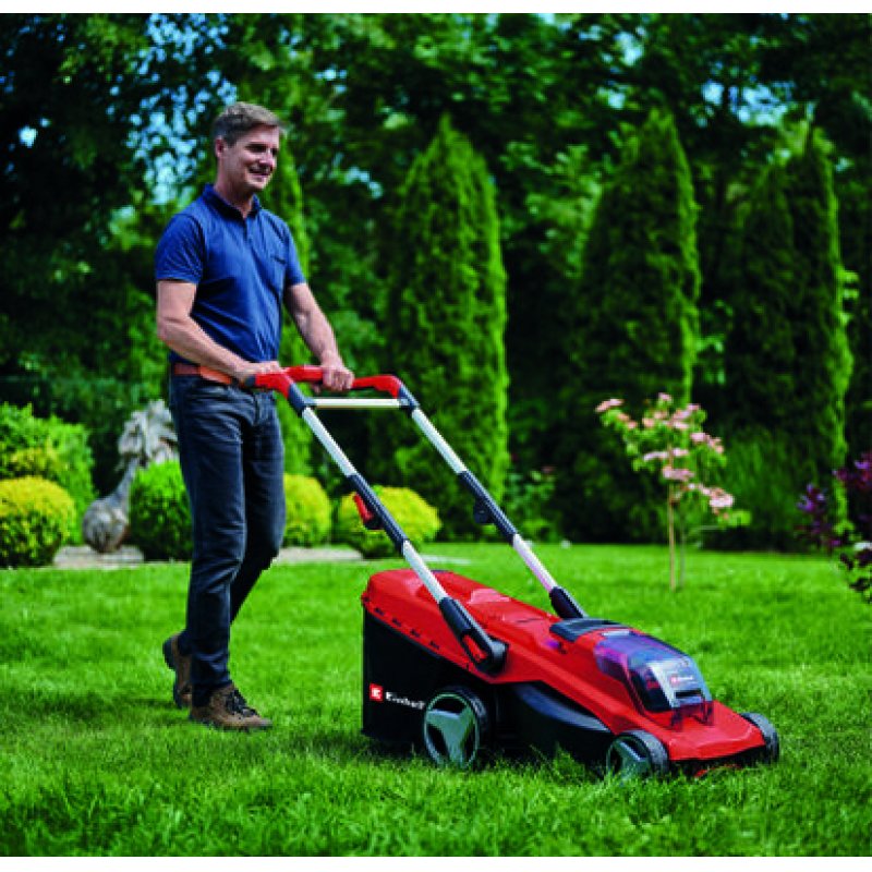 Einhell GE-CM 36/41 Li - Solo tondeuse à gazon Marcher derrière un tracteur tondeuse Batterie Noir, Rouge