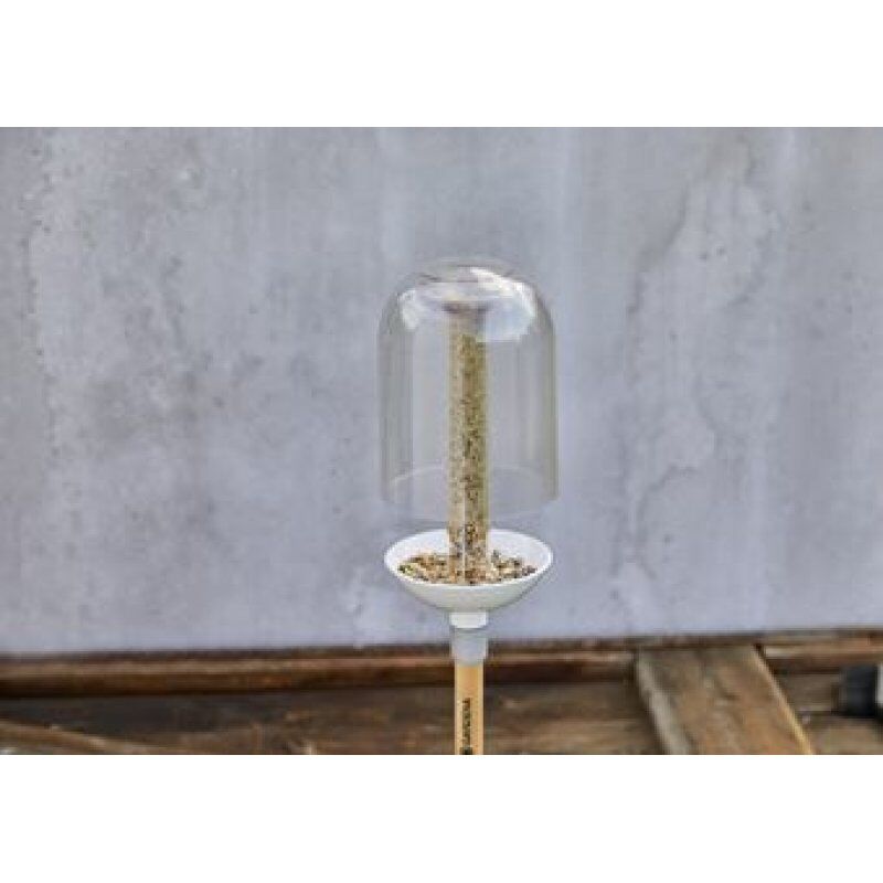 Gardena ClickUp! bird feeder Transparent, White Acrylic