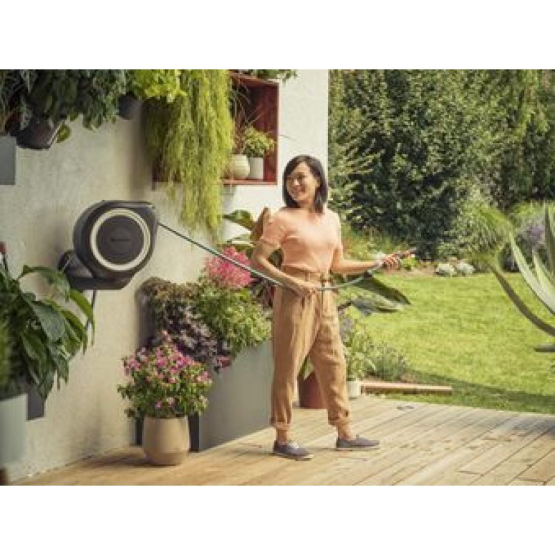 Gardena RollUp Wall-mounted reel Automatic Black, Grey