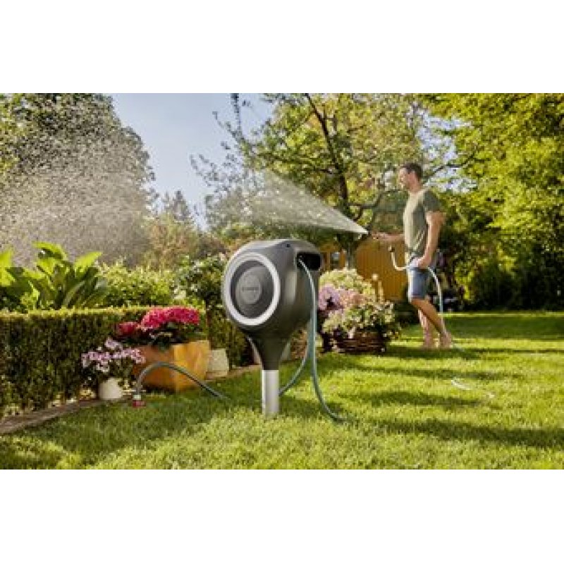 Gardena RollUp Ground-standing reel Automatic Black, Grey
