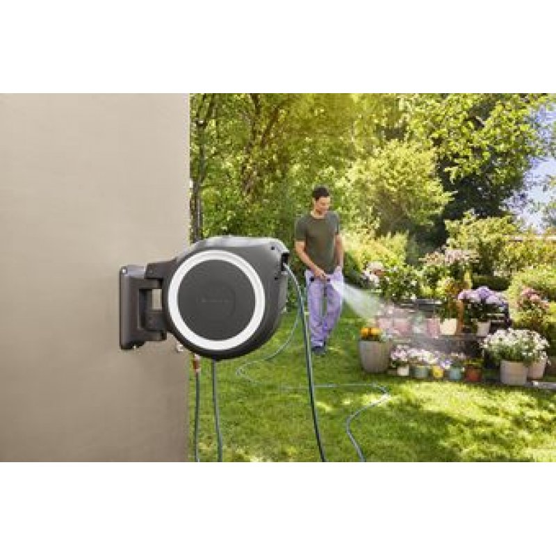 Gardena RollUp Wall-mounted reel Automatic Black, Grey
