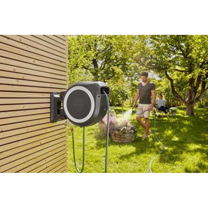 Gardena RollUp Wall-mounted reel Automatic Black, Grey