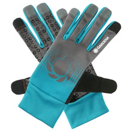 Gardena 11500-20 Gant de protection Gants de jardin Noir, Bleu, Gris Coton, Elastane, Nylon, Polyester, Polyuréthane