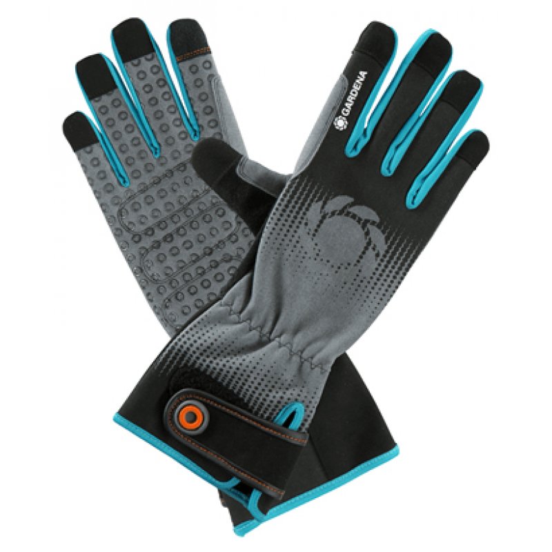Gardena 11530-20 Gant de protection Gants de jardin Noir, Bleu, Gris Coton, Elastane, Nylon, Polyester, Polyuréthane