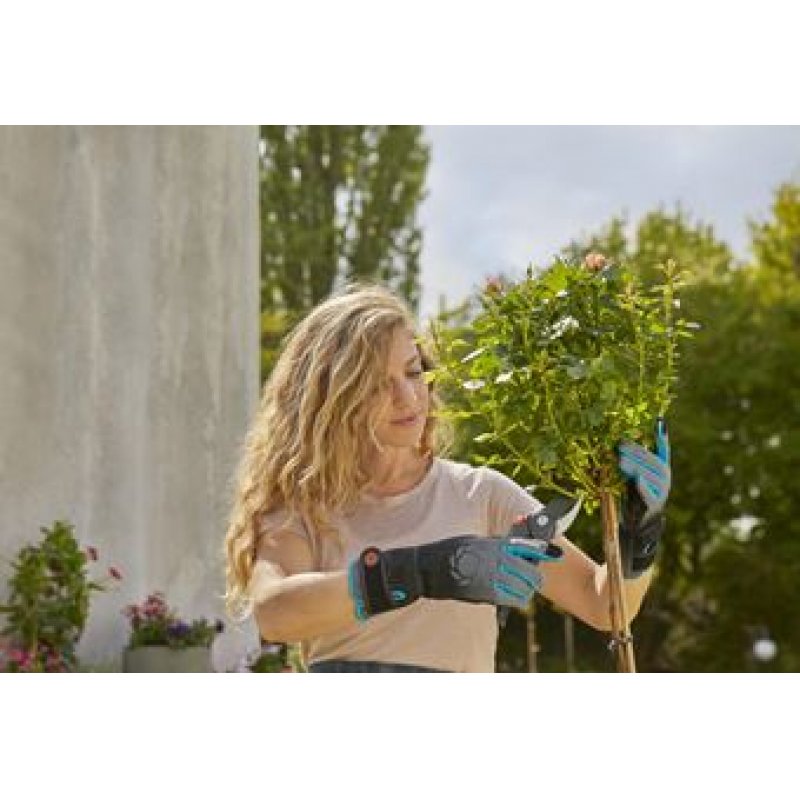 Gardena 11541-20 Gant de protection Gants de jardin Noir, Bleu, Gris Coton, Elastane, Nylon, Polyester, Polyuréthane