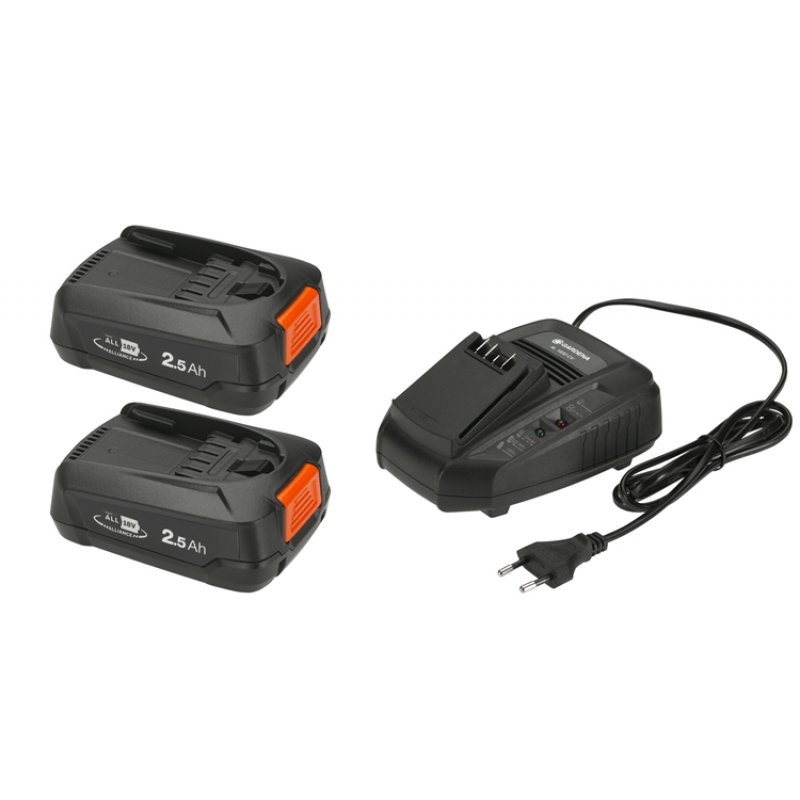 Gardena P4A 2 x PBA 18V/45 + AL 1830 CV Ensemble de batterie et de chargeur