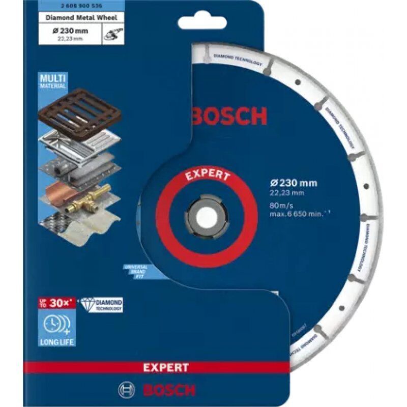 Bosch 2 608 900 536 fourniture de ponçage et de meulage rotatif Fonte, Métal, Plastique, Acier inoxydable, Acier Disqu