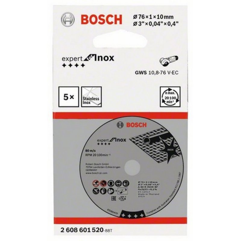 Bosch 2 608 601 520 accessoire pour meuleuse d'angle Disque de coupe