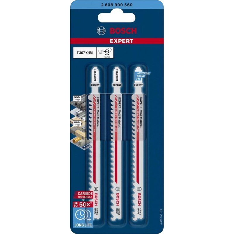 Bosch Expert 2608900560 Jigsaw blade Carbide 3 pc(s)