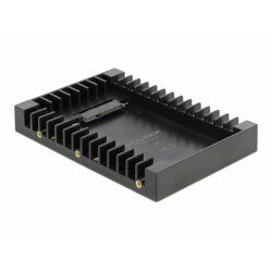 DeLOCK 3.5″ Bâti d’installation pour un lecteur fin SATA de 2.5″ noir