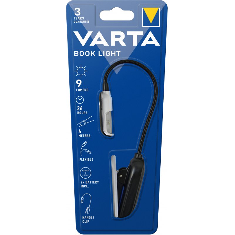 Varta 16618 Black, Silver Clip flashlight LED