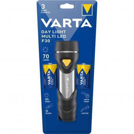 Vart LED Taschenlampe Day Light 70lm | inkl. 2x Batterie D (Blist.)