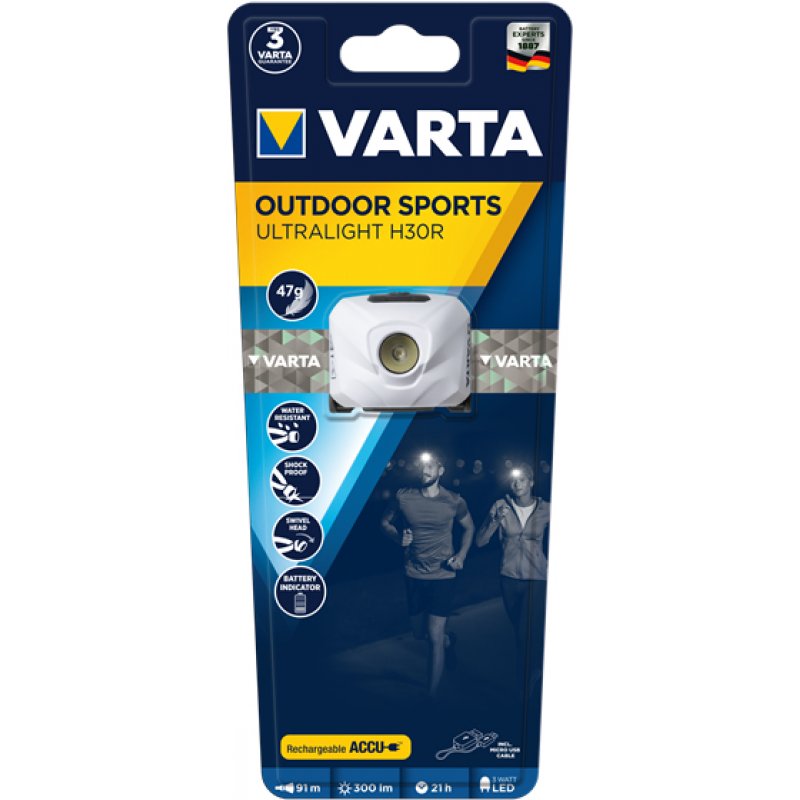Varta ULTRALIGHT H30R White Headband flashlight LED