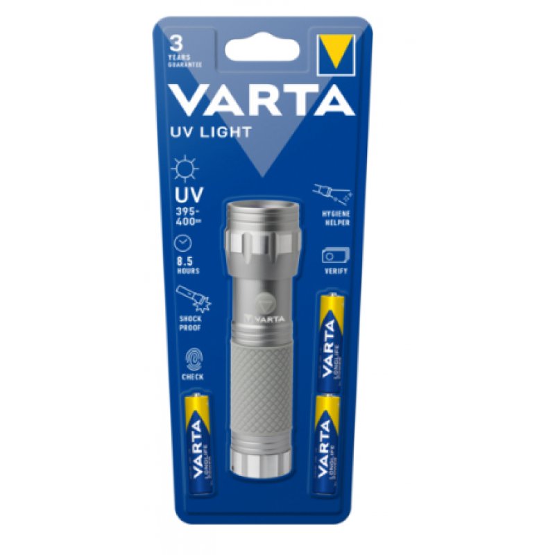 Vart LED Taschenl. UV Light 385-400nm | inkl. 3x Batterie Alkaline AAA, Ret. Bl.