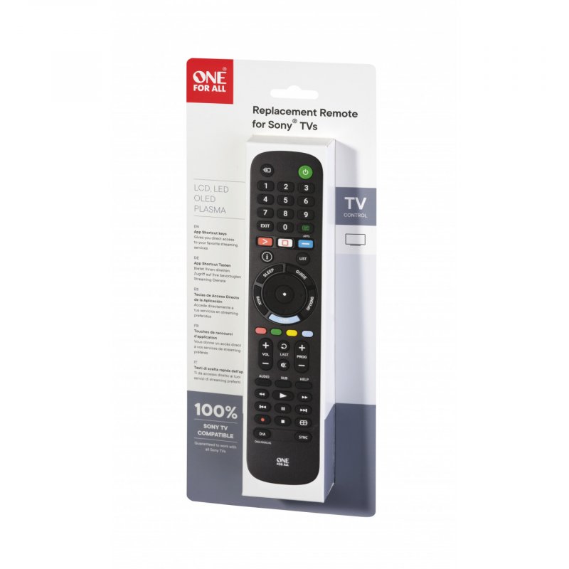 One For All TV Replacement Remotes Sony TV Replacement Remote